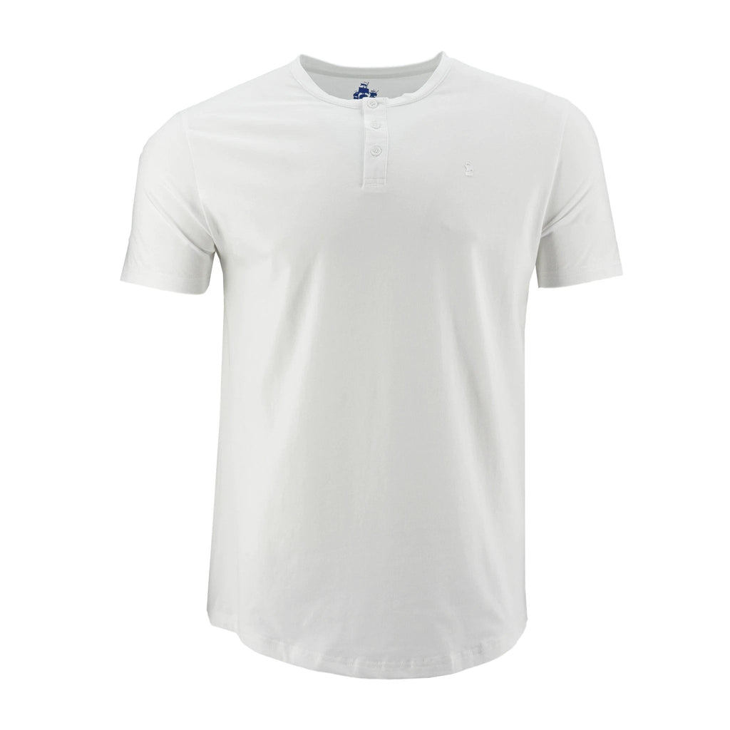 Camiseta 1492 Mangas Cortas Cuello Henley Lisa Para Caballeros by 1492