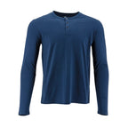 Camiseta 1492 Mangas Largas Cuello Henley Lisa Para Caballeros by 1492
