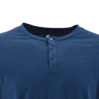 Camiseta 1492 Mangas Largas Cuello Henley Lisa Para Caballeros by 1492