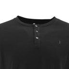 Camiseta 1492 Mangas Largas Cuello Henley Lisa Para Caballeros by 1492
