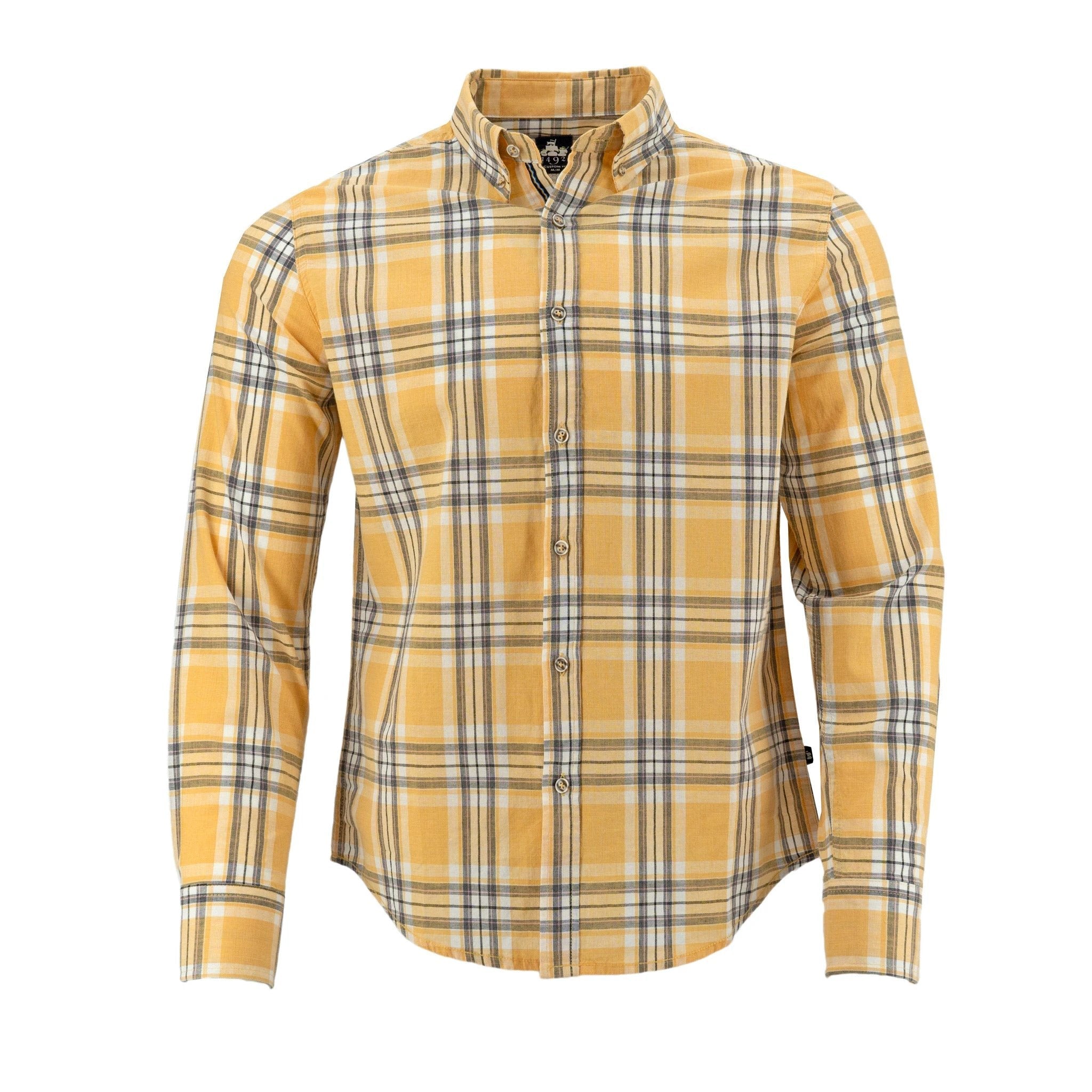 Camisa 1492 Mangas Largas Cuadros P/ Caballeros by 1492