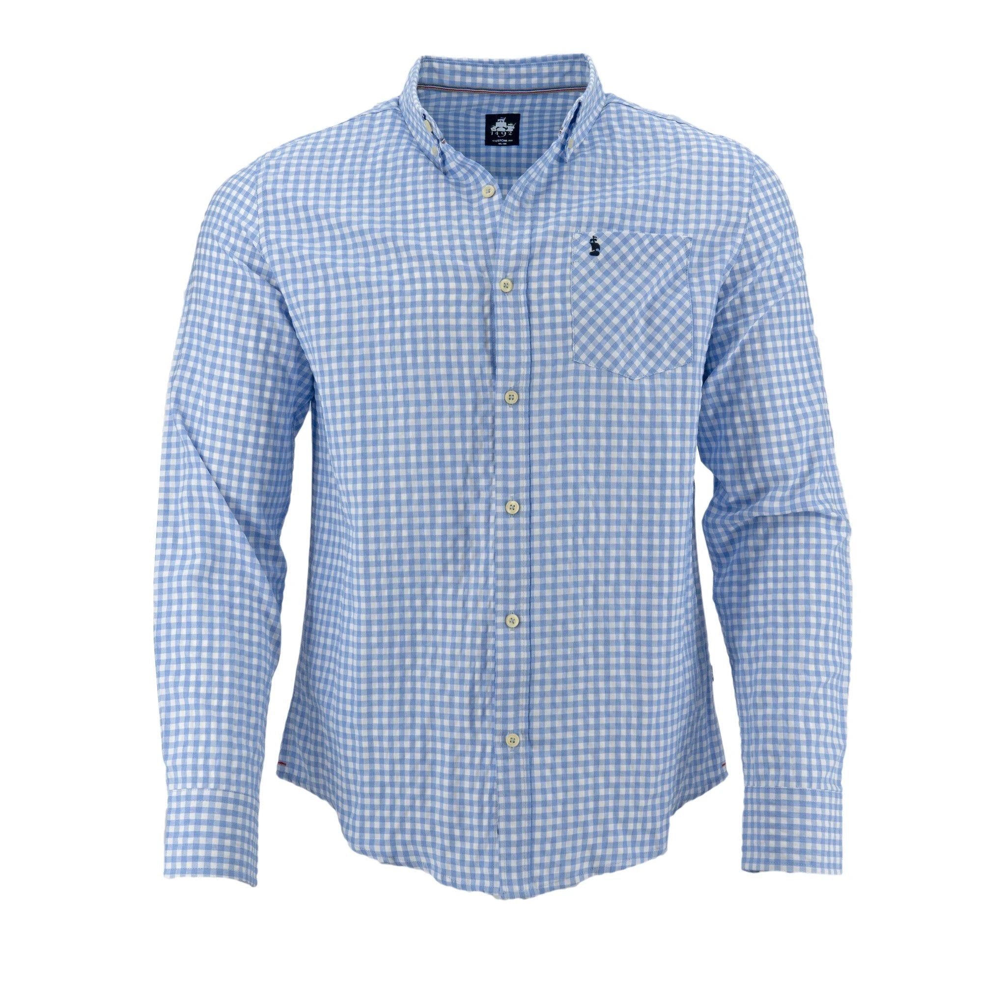 Camisa 1492 Mangas Largas Cuadros P/ Caballeros by 1492