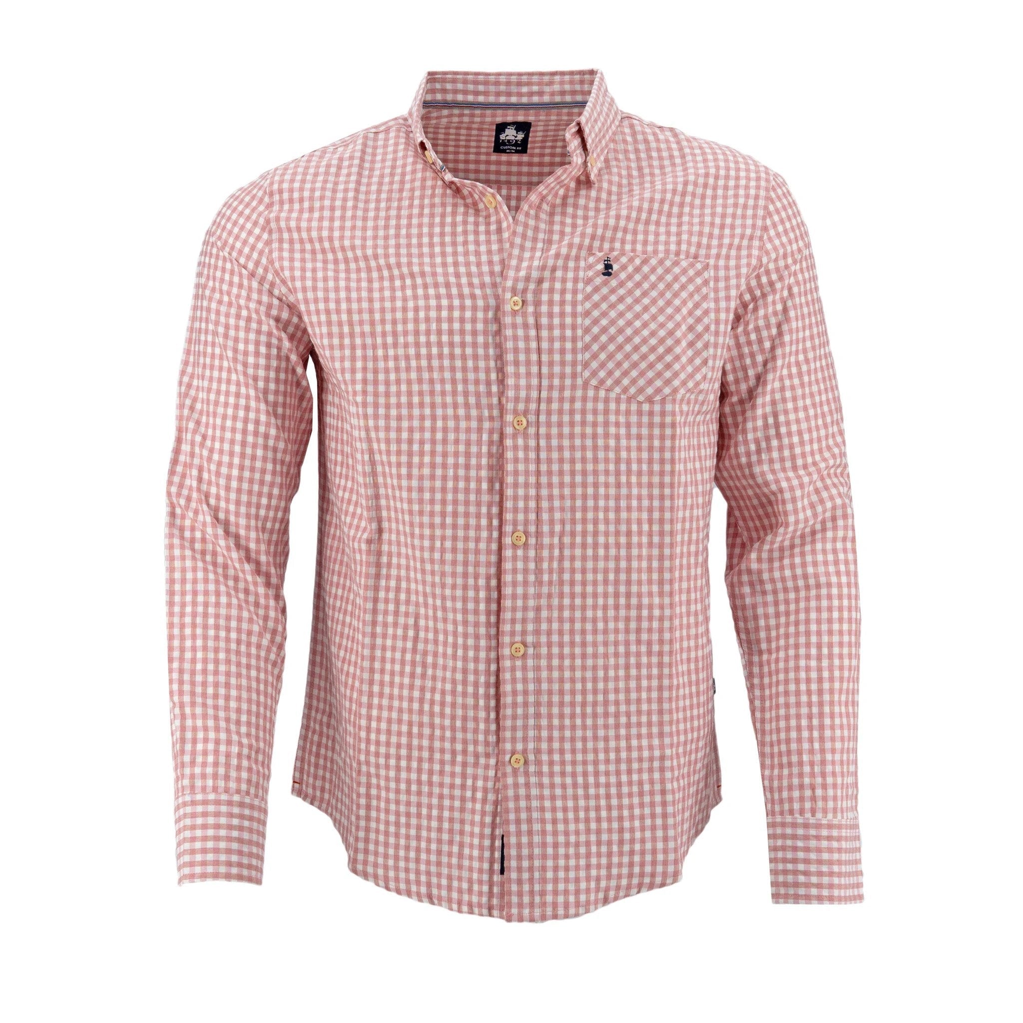 Camisa 1492 Mangas Largas Cuadros P/ Caballeros by 1492