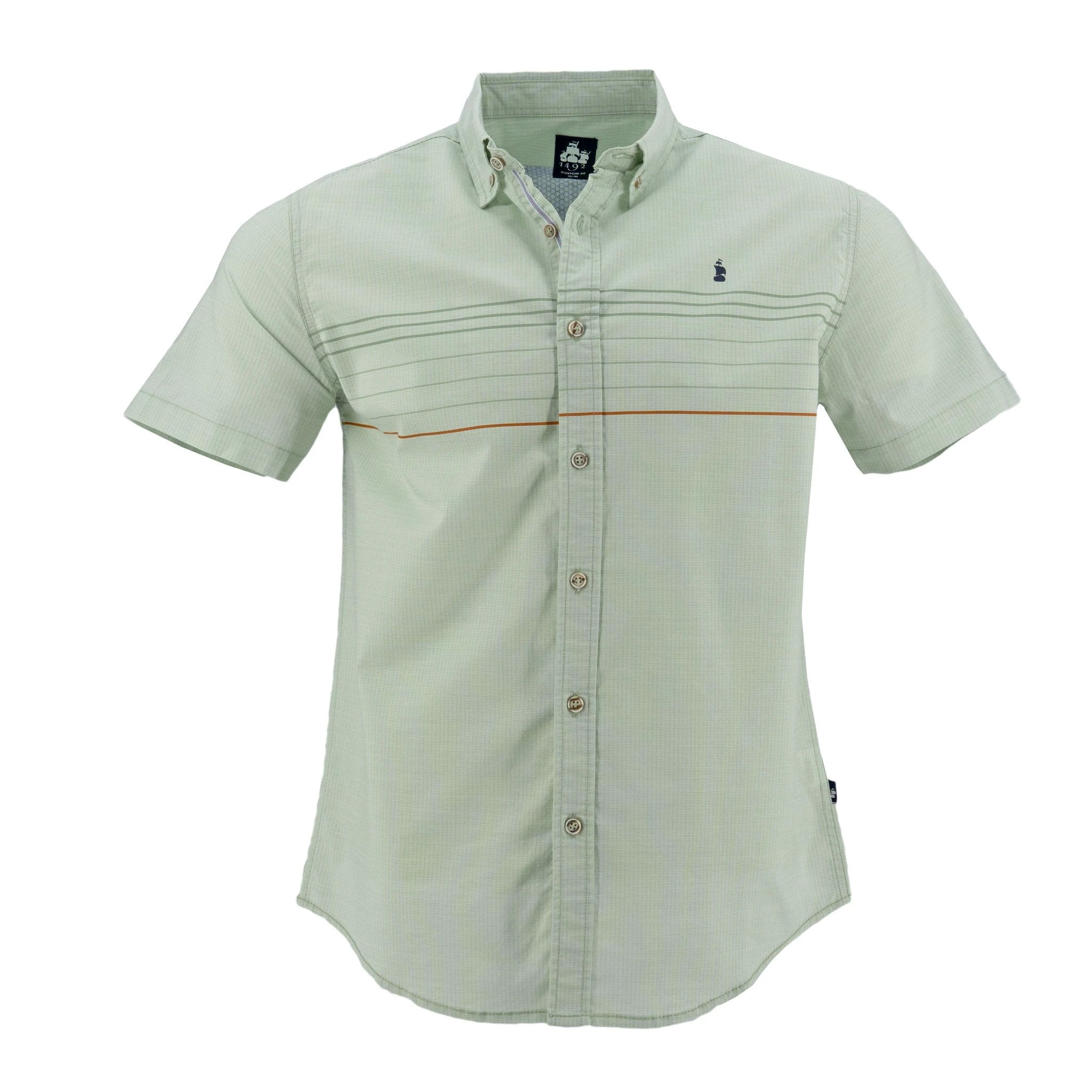 Camisa 1492 Mangas Cortas Rayas P/ Caballeros by 1492
