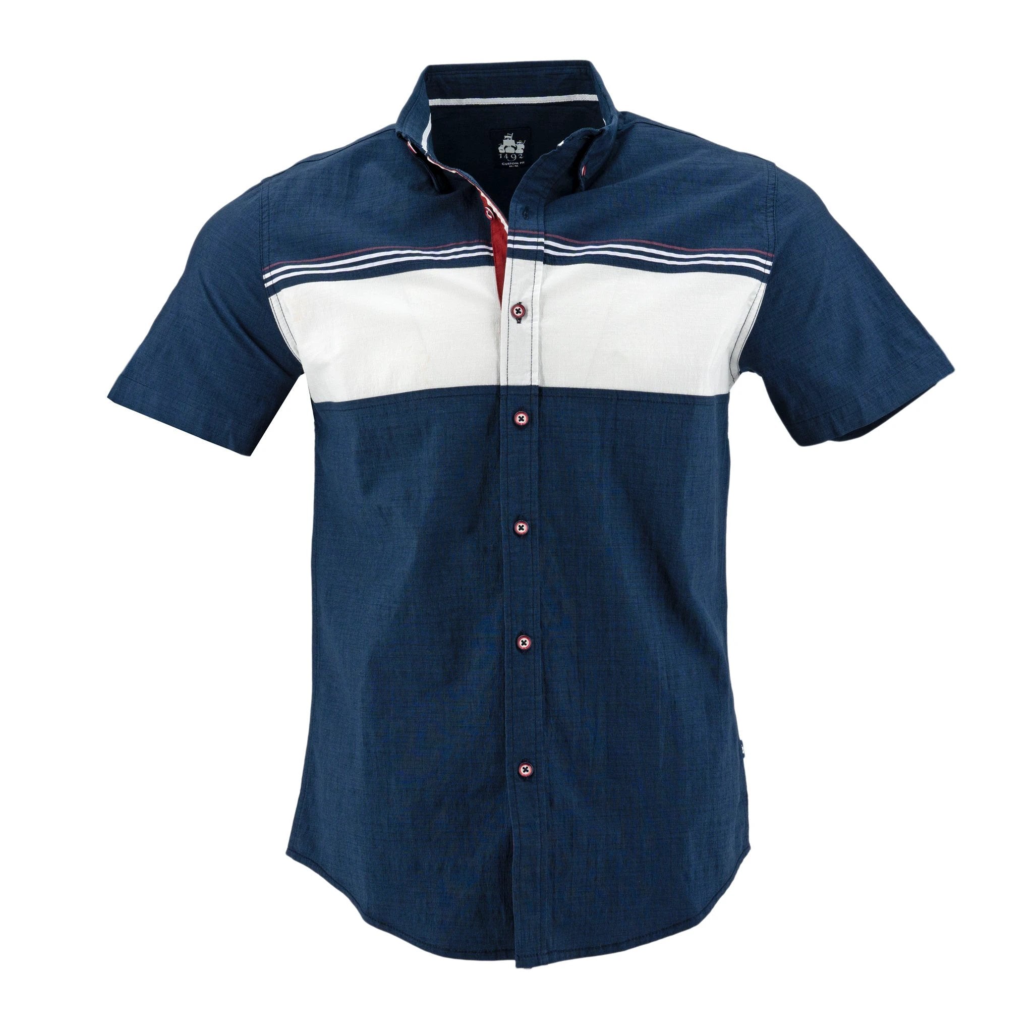 Camisa 1492 Mangas Cortas Rayas P/ Caballeros by 1492