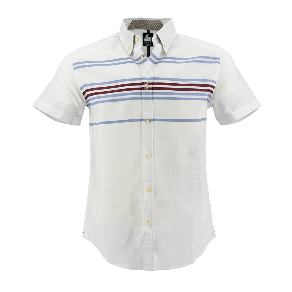 Camisa 1492 Mangas Cortas Rayas P/ Caballeros by 1492