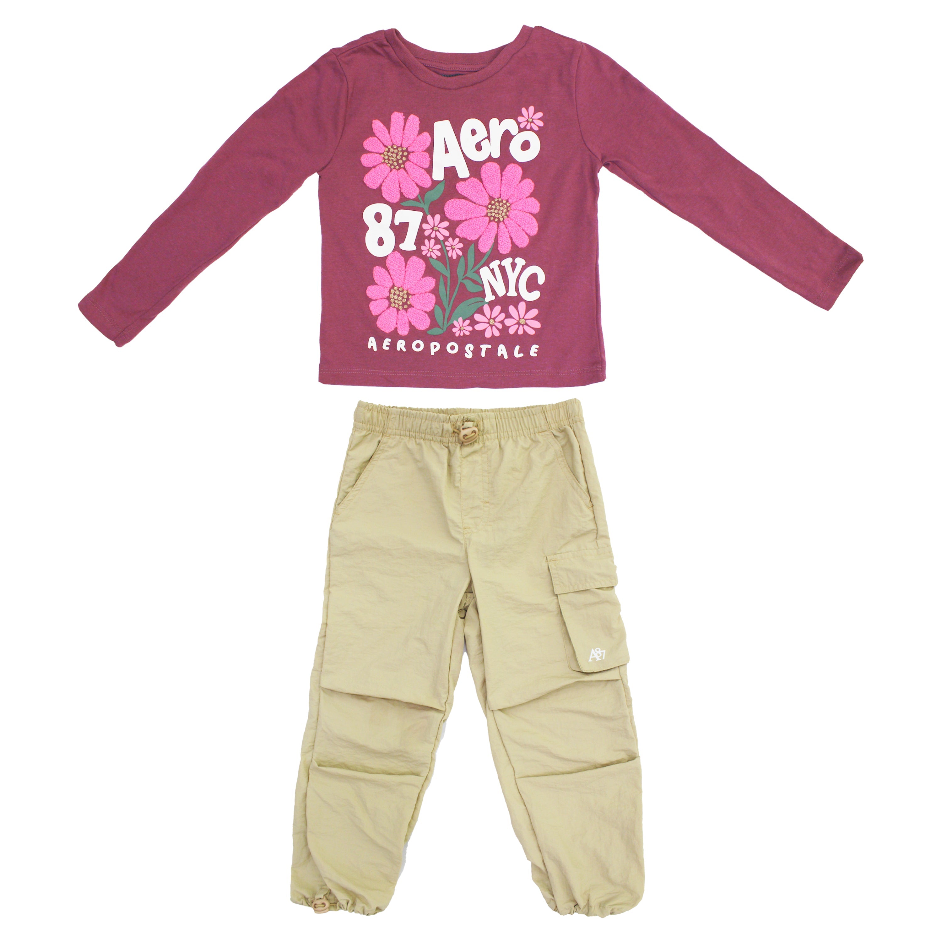 Conjunto Aeropostale Mangas Largas Floral Nina