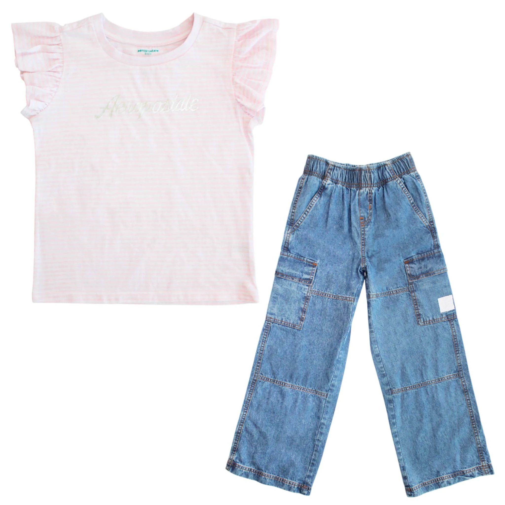 Conjunto Aeropostale Mangas Cortas Rayas 2 Piezas Para Niñas by Aeropostale