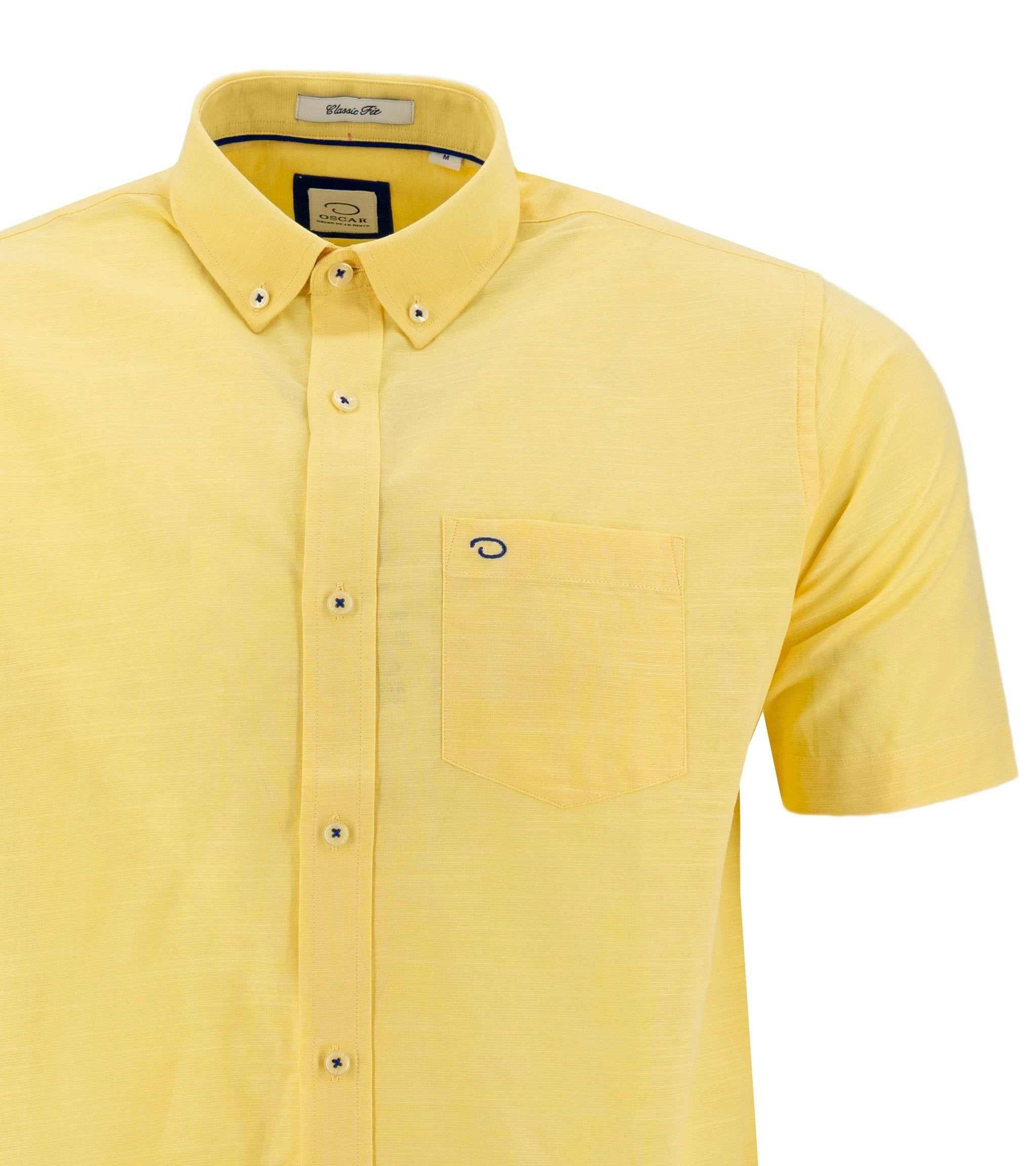 Camisa Oscar De La Renta Mangas Cortas Lisa Para Caballeros by Oscar De La Renta