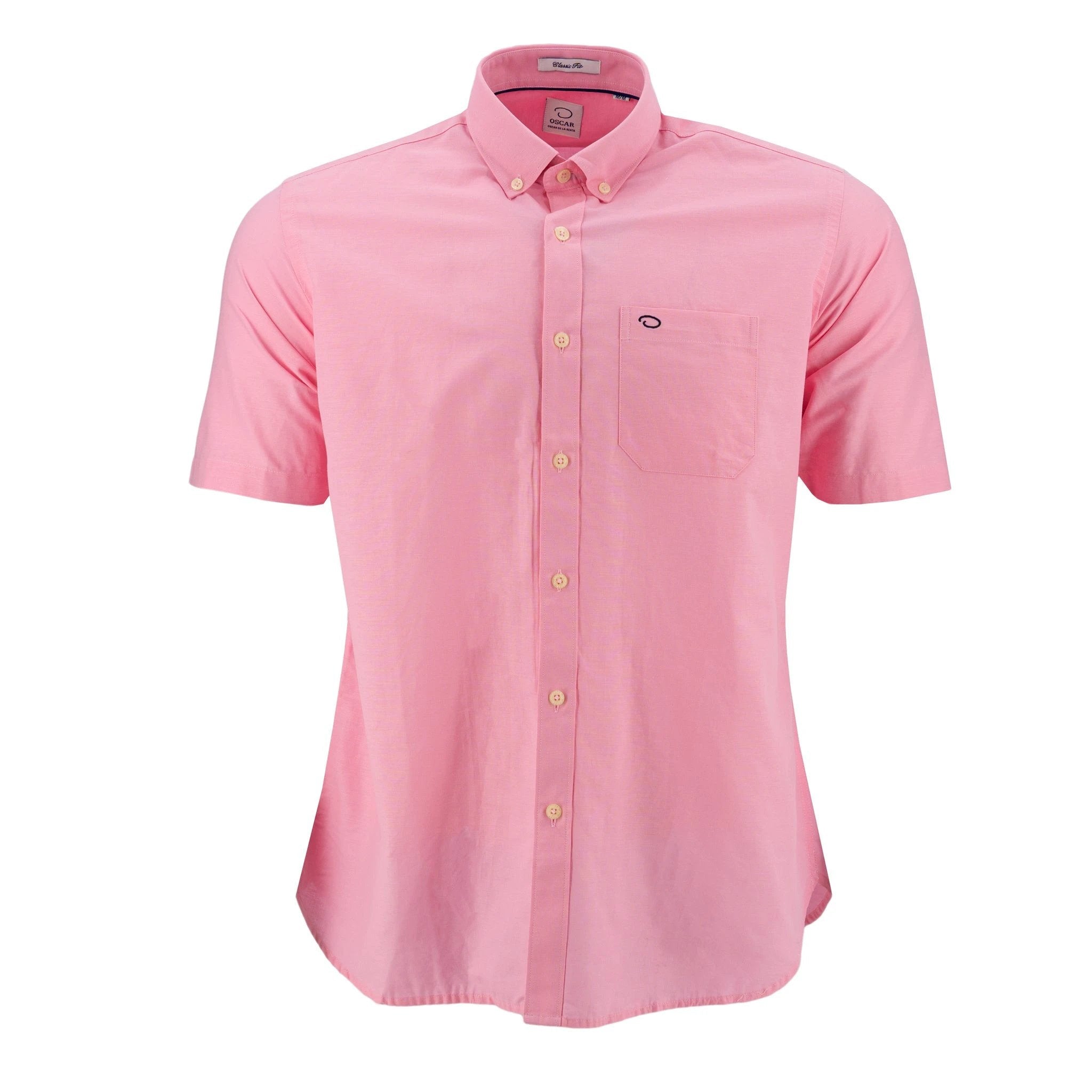 Camisa Oscar De La Renta Mangas Cortas Lisa Para Caballeros by Oscar De La Renta