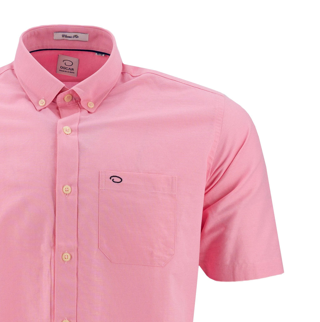 Camisa Oscar De La Renta Mangas Cortas Lisa Para Caballeros by Oscar De La Renta