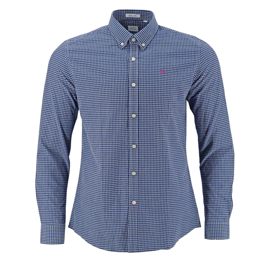 Camisa Oscar De La Renta Mangas Largas Cuadros Brocada Para Caballeros by Oscar De La Renta