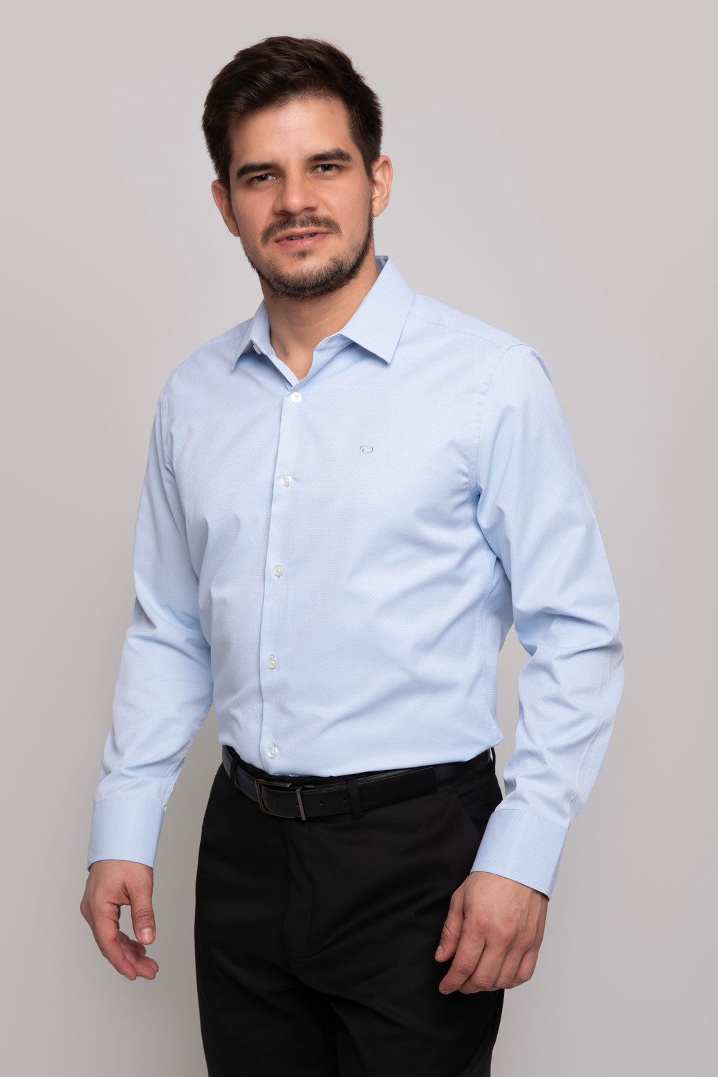 Camisa Oscar de La Renta Mangas Largas Estampada para Caballeros