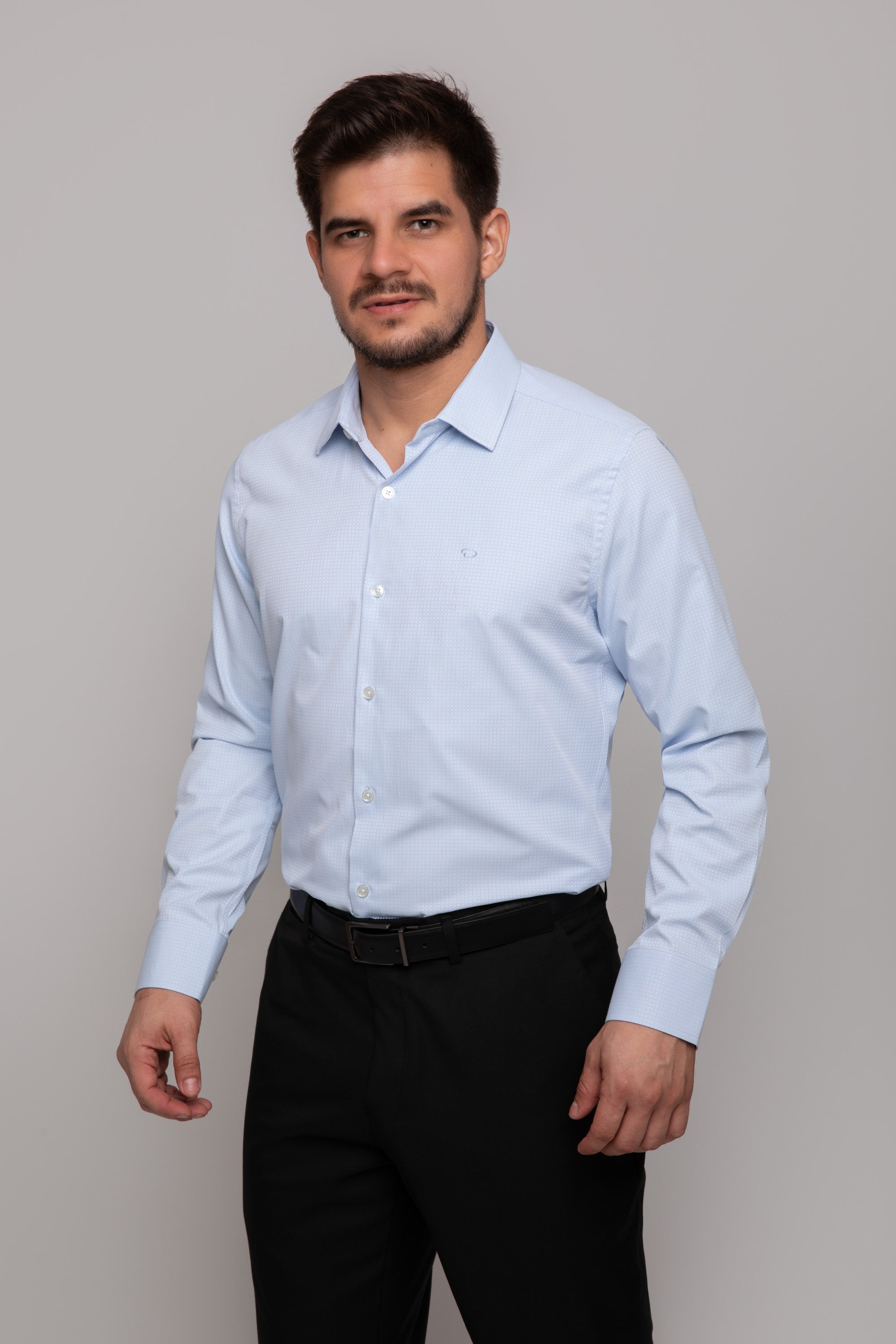 Camisa Oscar de La Renta Mangas Largas Cuadros para Caballeros