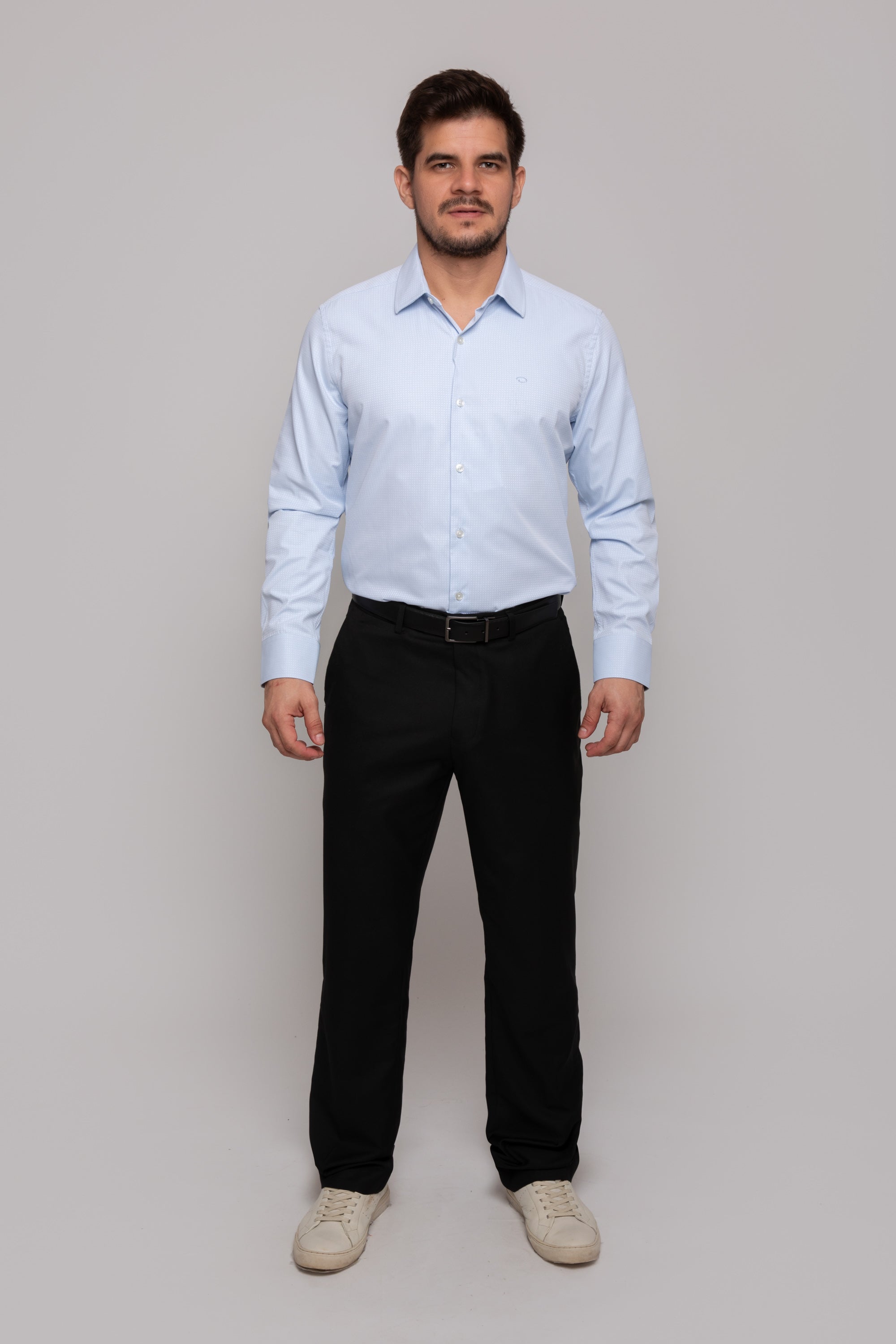 Camisa Oscar de La Renta Mangas Largas Cuadros para Caballeros