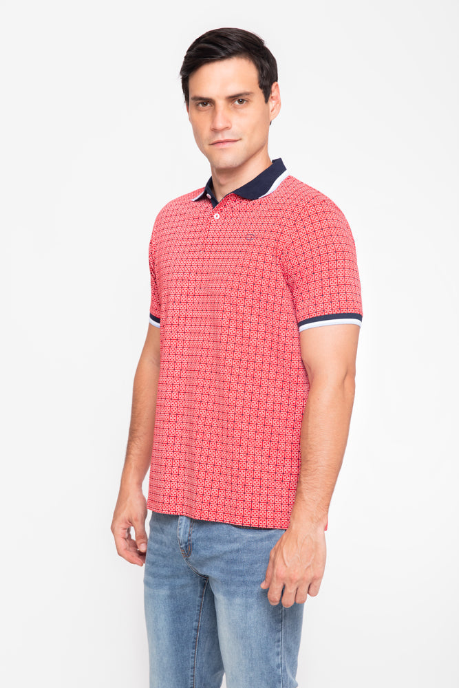 Poloshirt Oscar De La Renta Mangas Cortas Estampado Para Caballeros by Oscar De La Renta