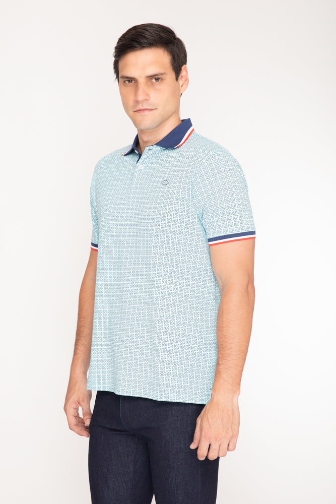 Poloshirt Oscar De La Renta Mangas Cortas Estampado Para Caballeros by Oscar De La Renta