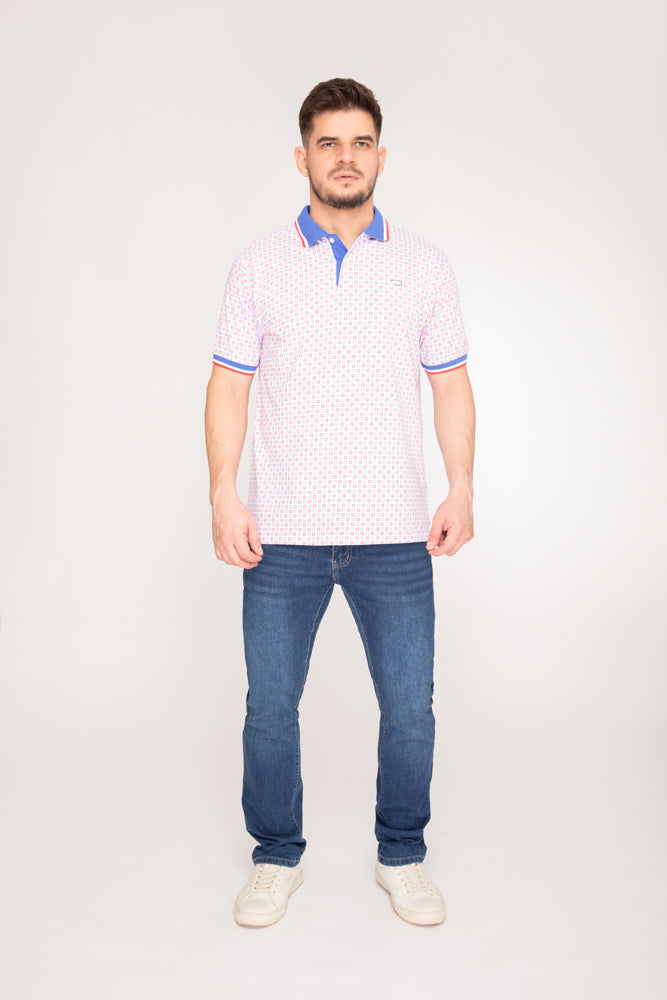 Poloshirt Oscar De La Renta Mangas Cortas Estampado Para Caballeros by Oscar De La Renta