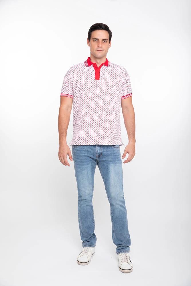 Poloshirt Oscar De La Renta Mangas Cortas Estampado Para Caballeros by Oscar De La Renta