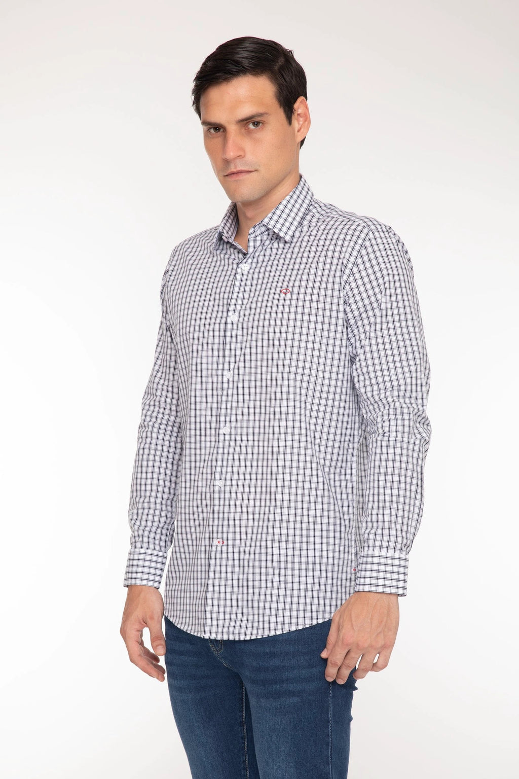 Camisa Oscar De La Renta Mangas Largas Cuadros P/ Caballeros by Oscar De La Renta