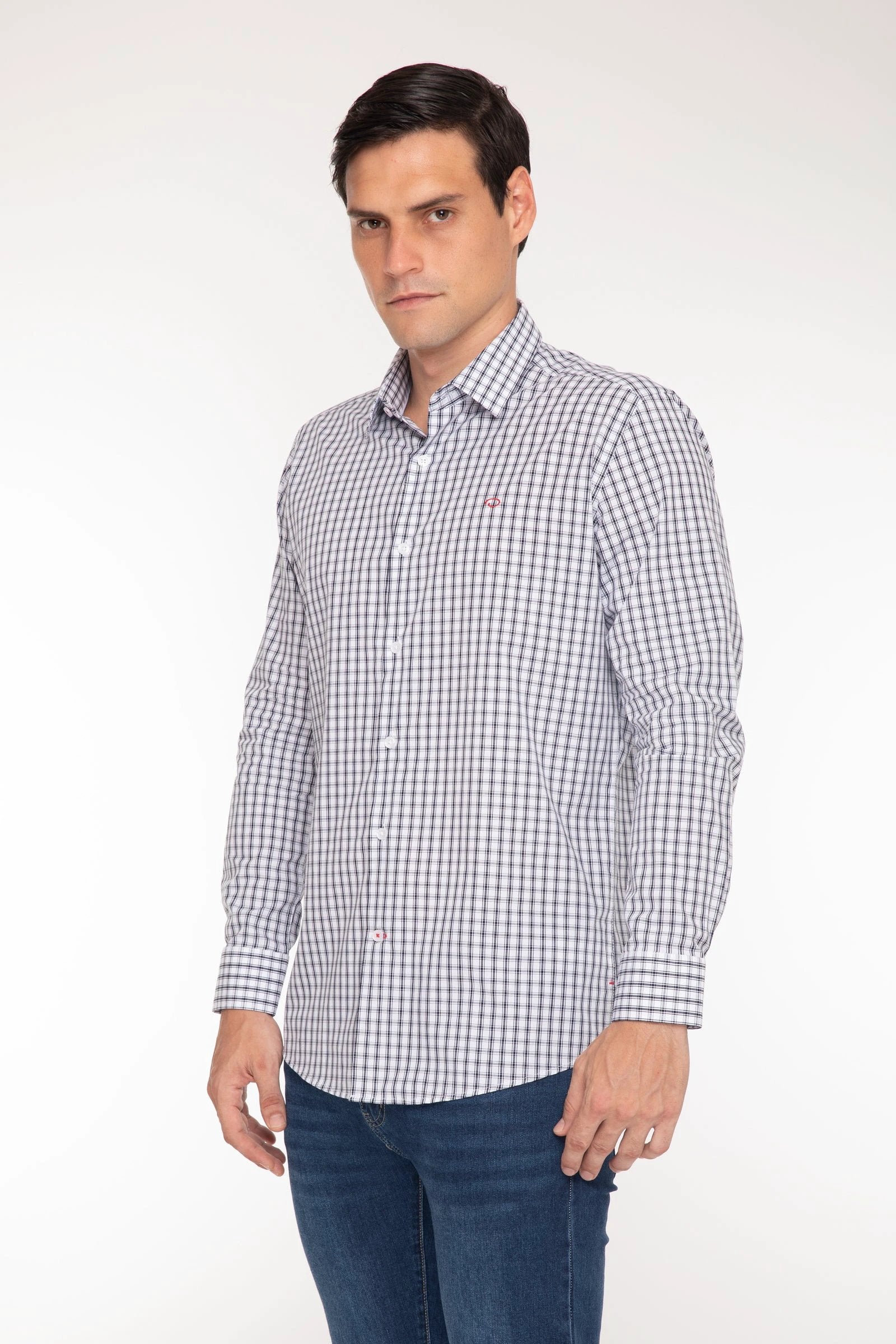 Camisa Oscar De La Renta Mangas Largas Cuadros P/ Caballeros by Oscar De La Renta