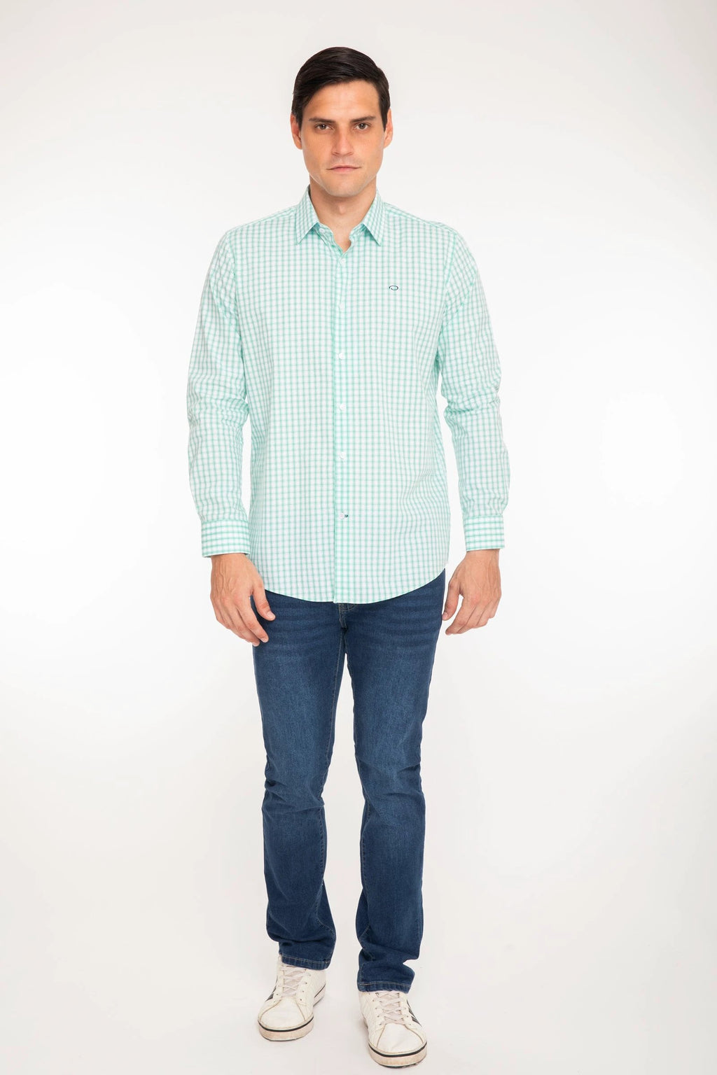 Camisa Oscar De La Renta Mangas Largas Cuadros P/ Caballeros by Oscar De La Renta