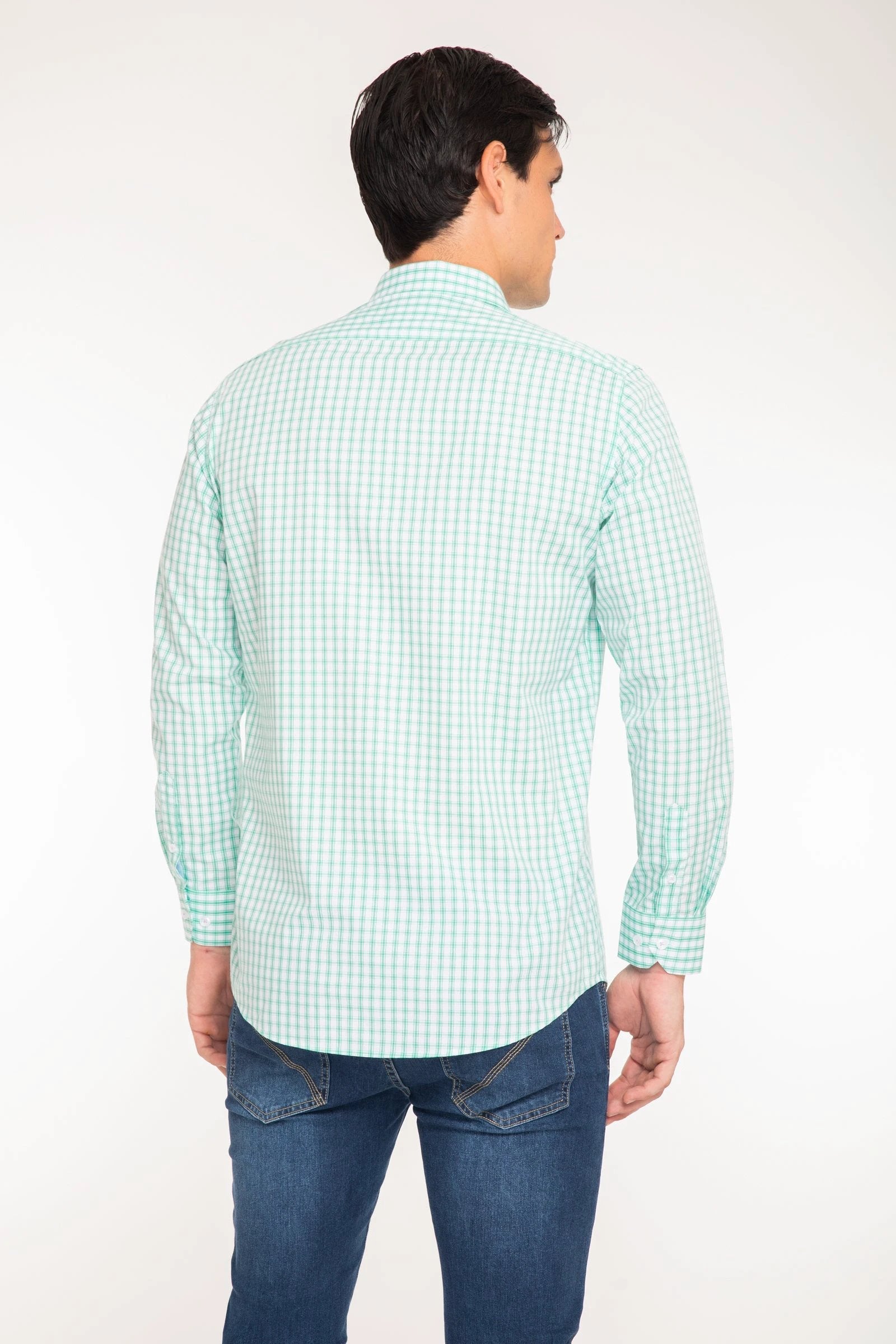 Camisa Oscar De La Renta Mangas Largas Cuadros P/ Caballeros by Oscar De La Renta