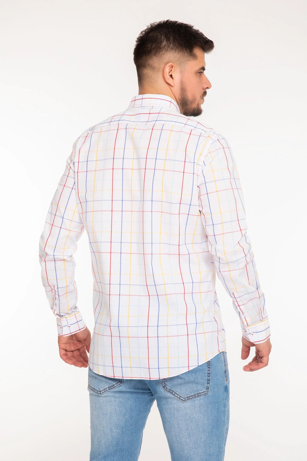 Camisa Oscar De La Renta Mangas Largas Cuadros P/ Caballeros by Oscar De La Renta
