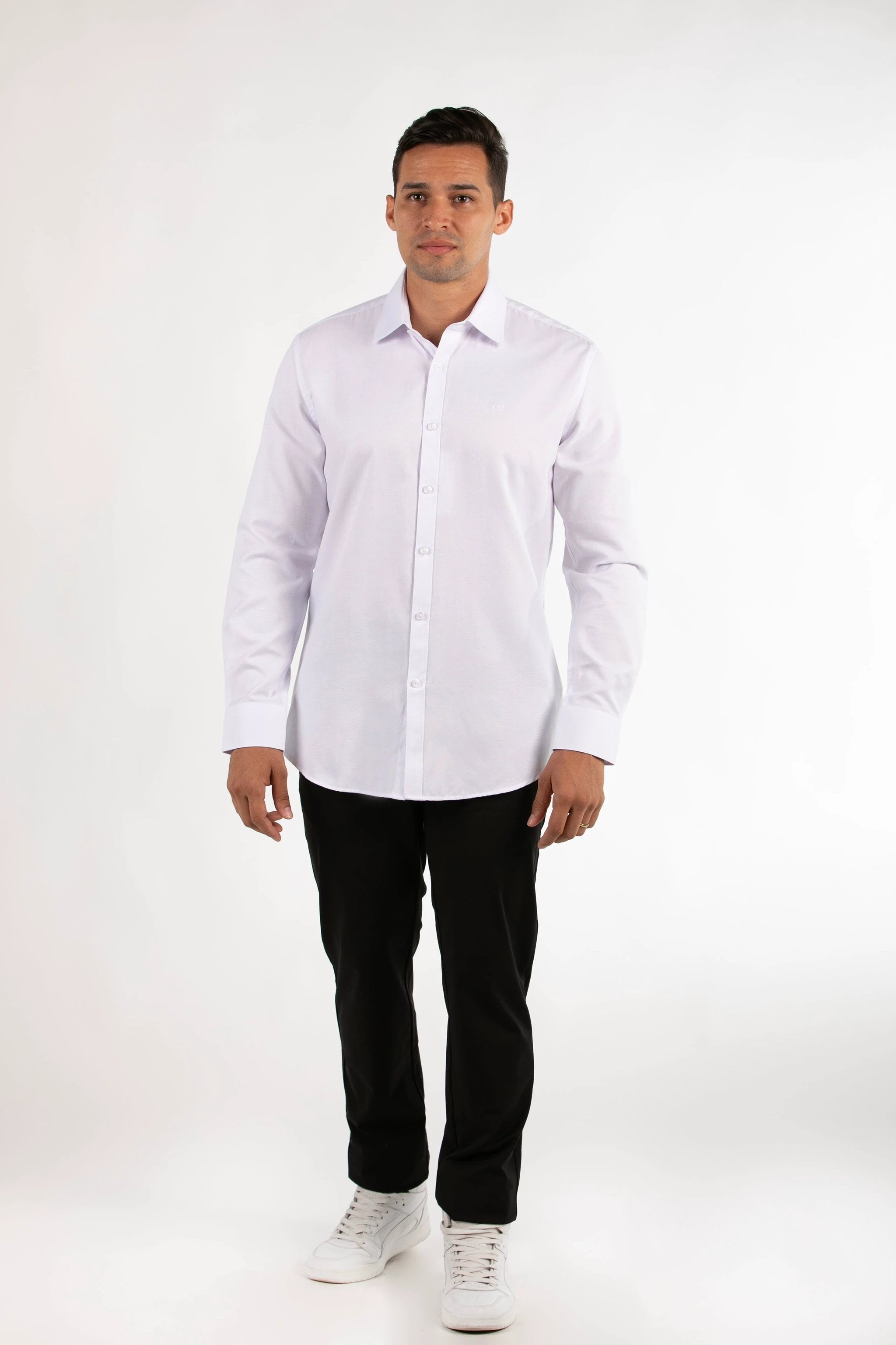 Camisa Oscar De La Renta Mangas Largas Lisa Para Caballeros by Oscar De La Renta