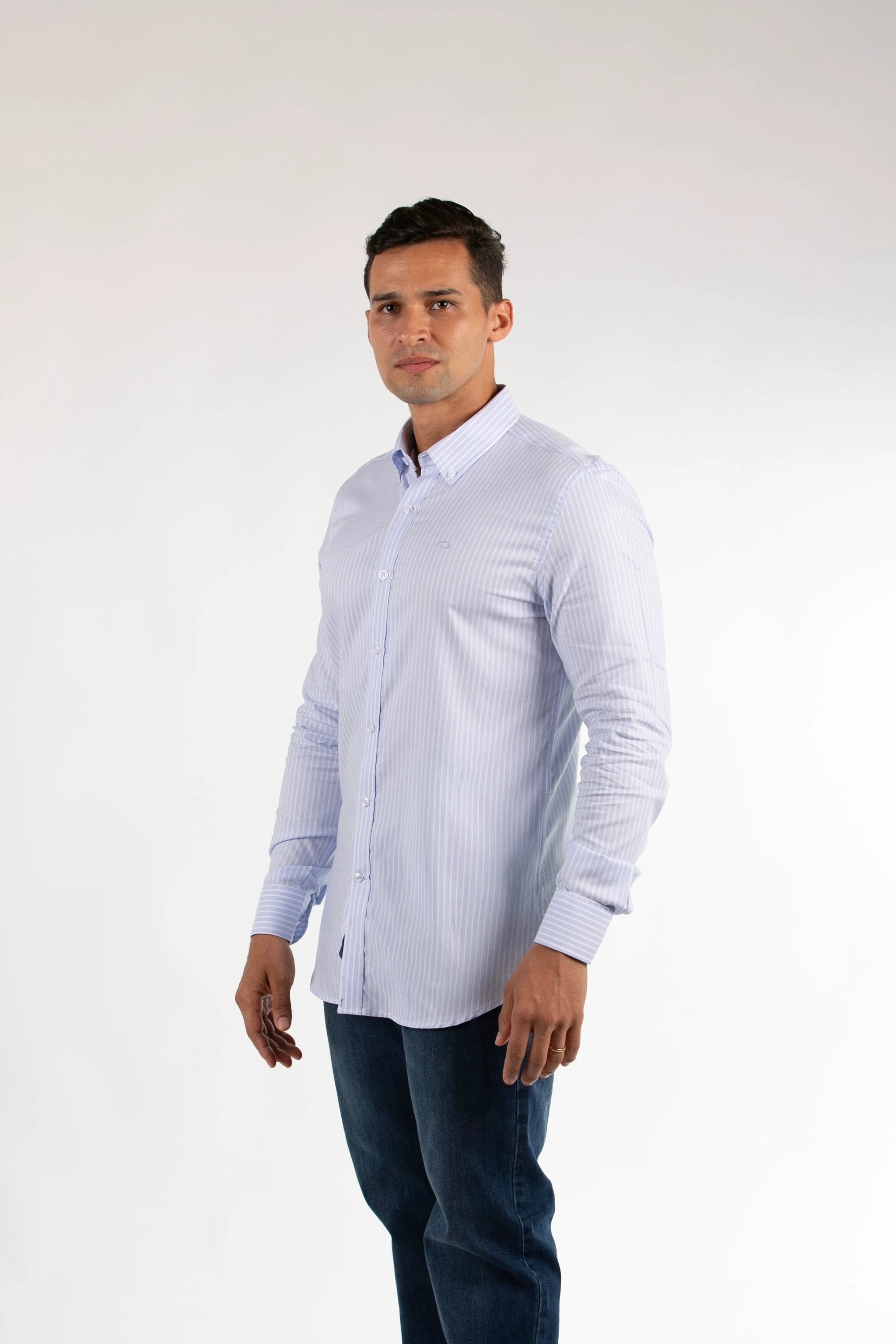 Camisa Oscar De La Renta Mangas Largas Rayas Para Caballeros by Oscar De La Renta