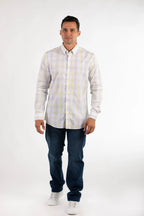 Camisa Oscar De La Renta Mangas Largas Cuadros Para Caballeros by Oscar De La Renta
