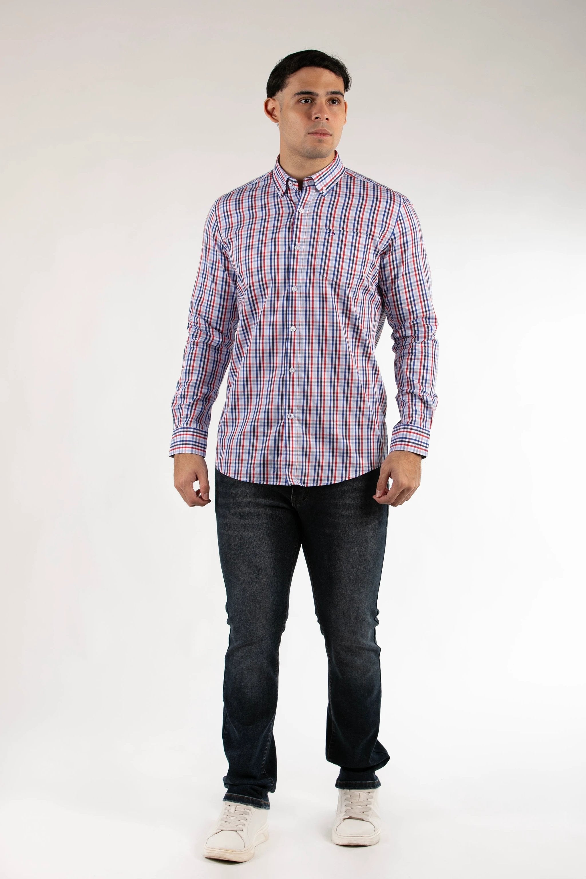 Camisa Oscar De La Renta Mangas Largas Cuadros Para Caballeros by Oscar De La Renta