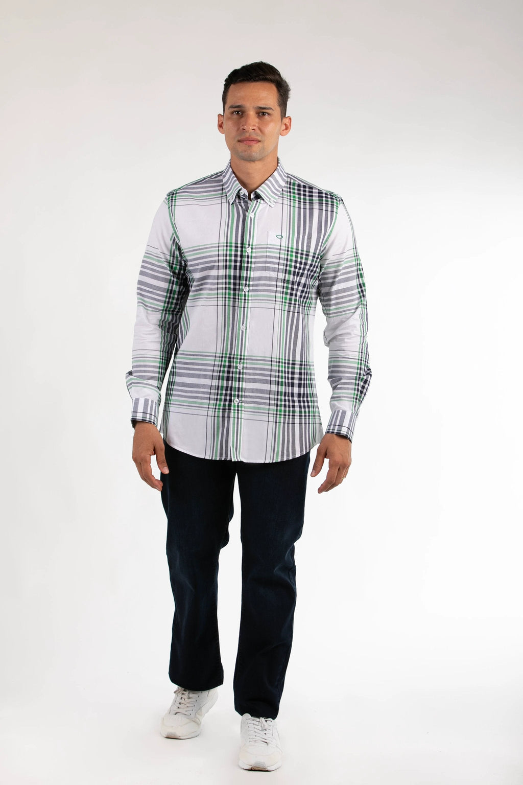 Camisa Oscar De La Renta Mangas Largas Cuadros Para Caballeros by Oscar De La Renta