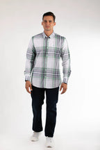 Camisa Oscar De La Renta Mangas Largas Cuadros Para Caballeros by Oscar De La Renta