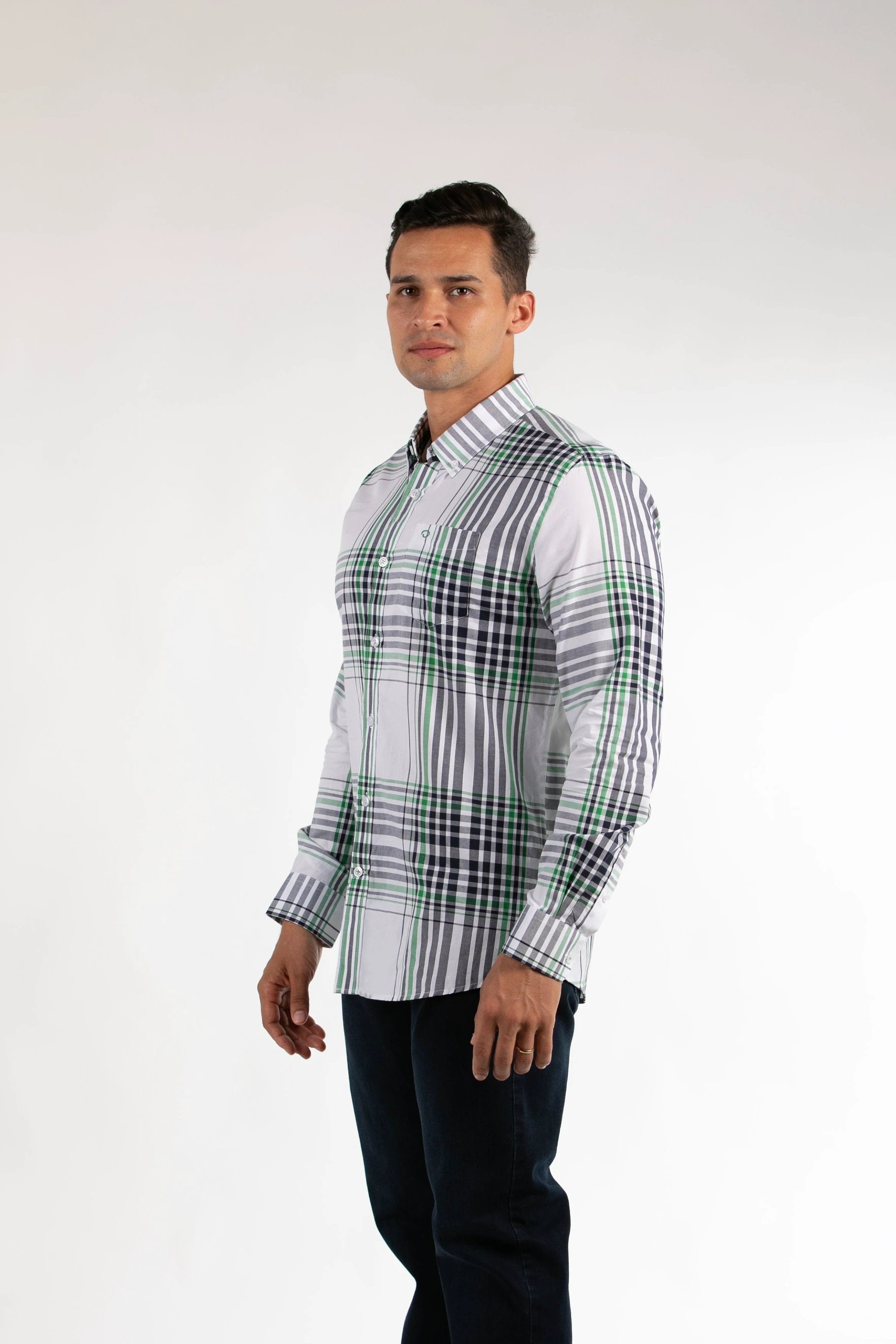 Camisa Oscar De La Renta Mangas Largas Cuadros Para Caballeros by Oscar De La Renta