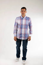 Camisa Oscar De La Renta Mangas Largas Cuadros Para Caballeros by Oscar De La Renta