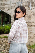 CAMISA CROPPED CUADROS R-C 8335.