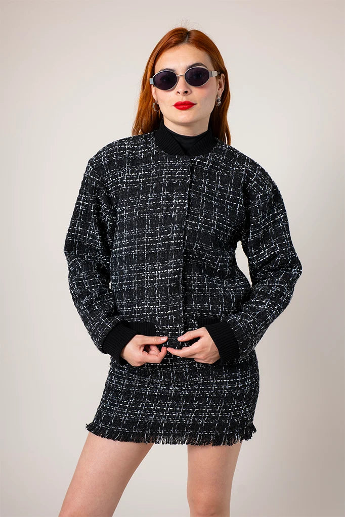 CHAQUETA BOMBER TWEED E-F 8133.