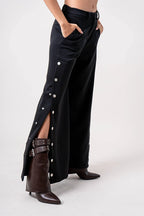 PANTALON WIDE LEG BROCHE R-F 7224.