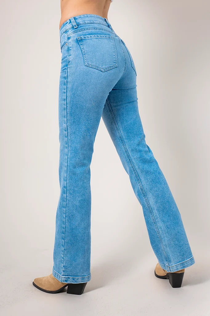 BHV JEANS FLARE MIDE RISE 8143.