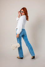 BHV JEANS FLARE MIDE RISE 8143.