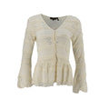 Blusa Badgley Mischka Mangas Largas Encaje para Damas