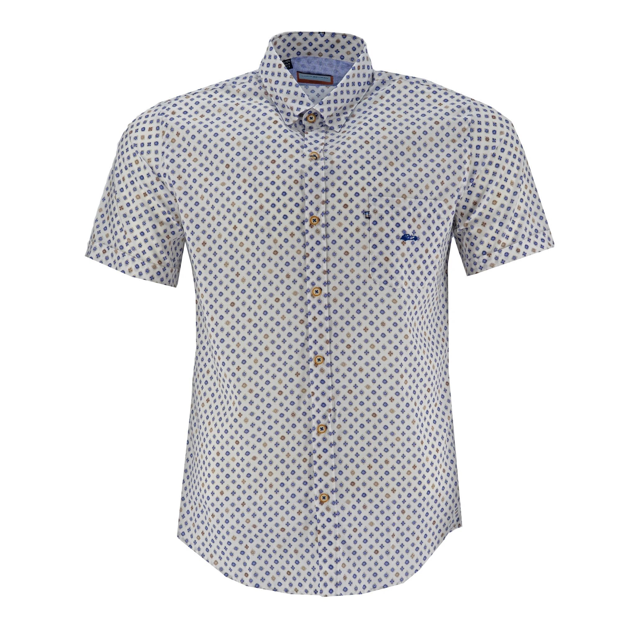 Camisa Dario Beltran Mangas Cortas Estampada Para Caballeros by Dario Beltran
