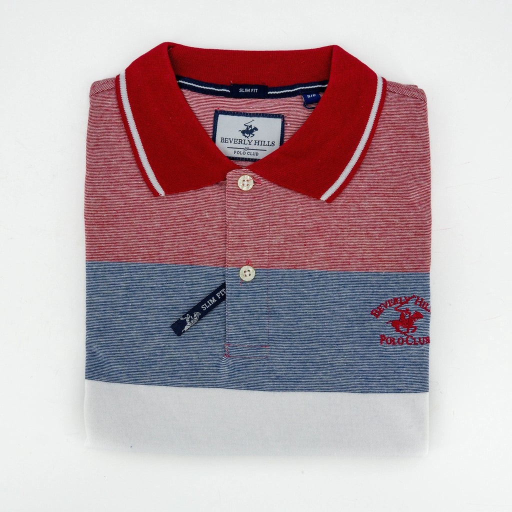 Poloshirt Beverly Hills Mangas Cortas Rayas P/ Caballeros by Beverly Hills