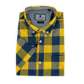 Camisa Beverly Hills Mangas Cortas Cuadros P/ Caballeros by Beverly Hills