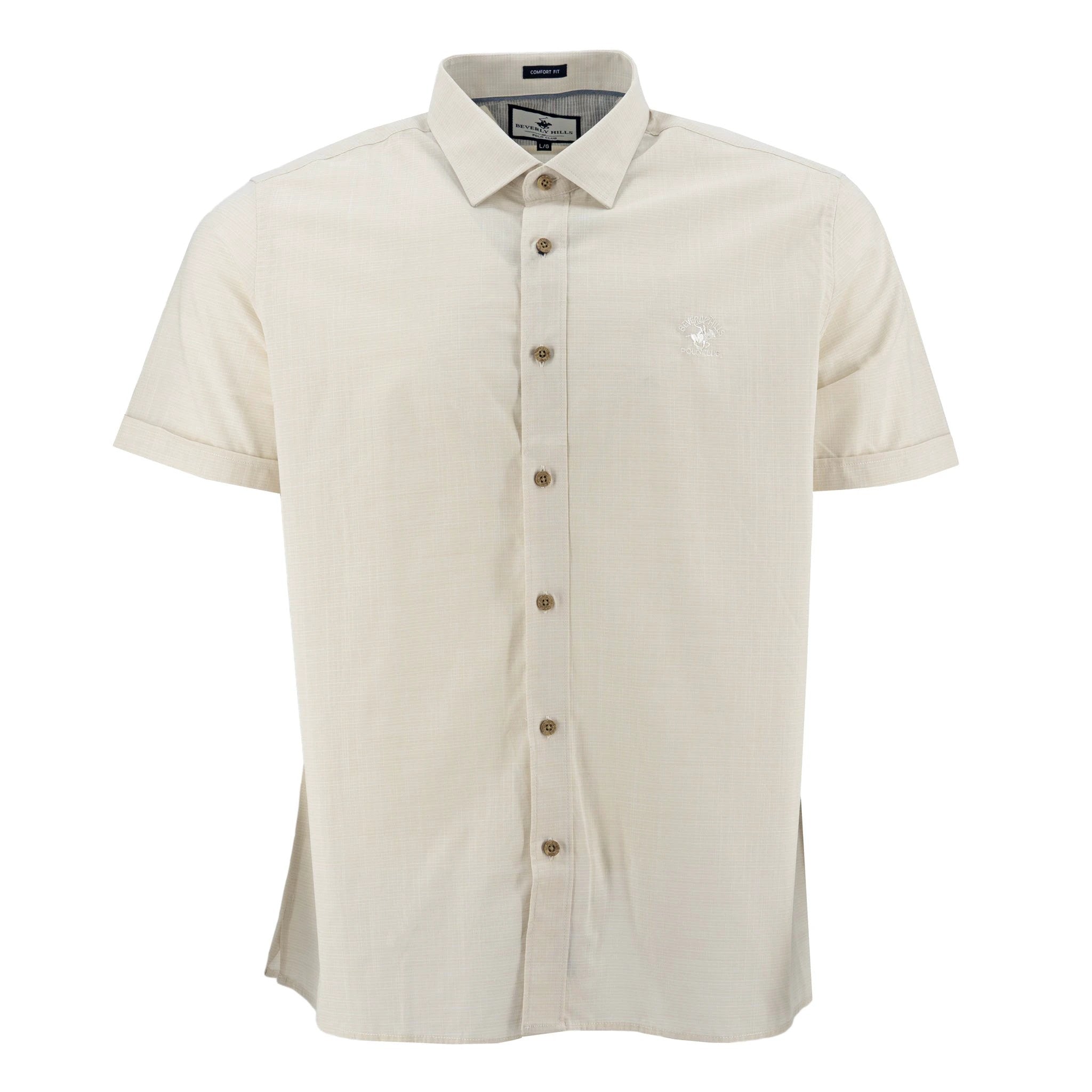 Camisa Beverly Hills Mangas Cortas Lisa Para Caballeros by Beverly Hills