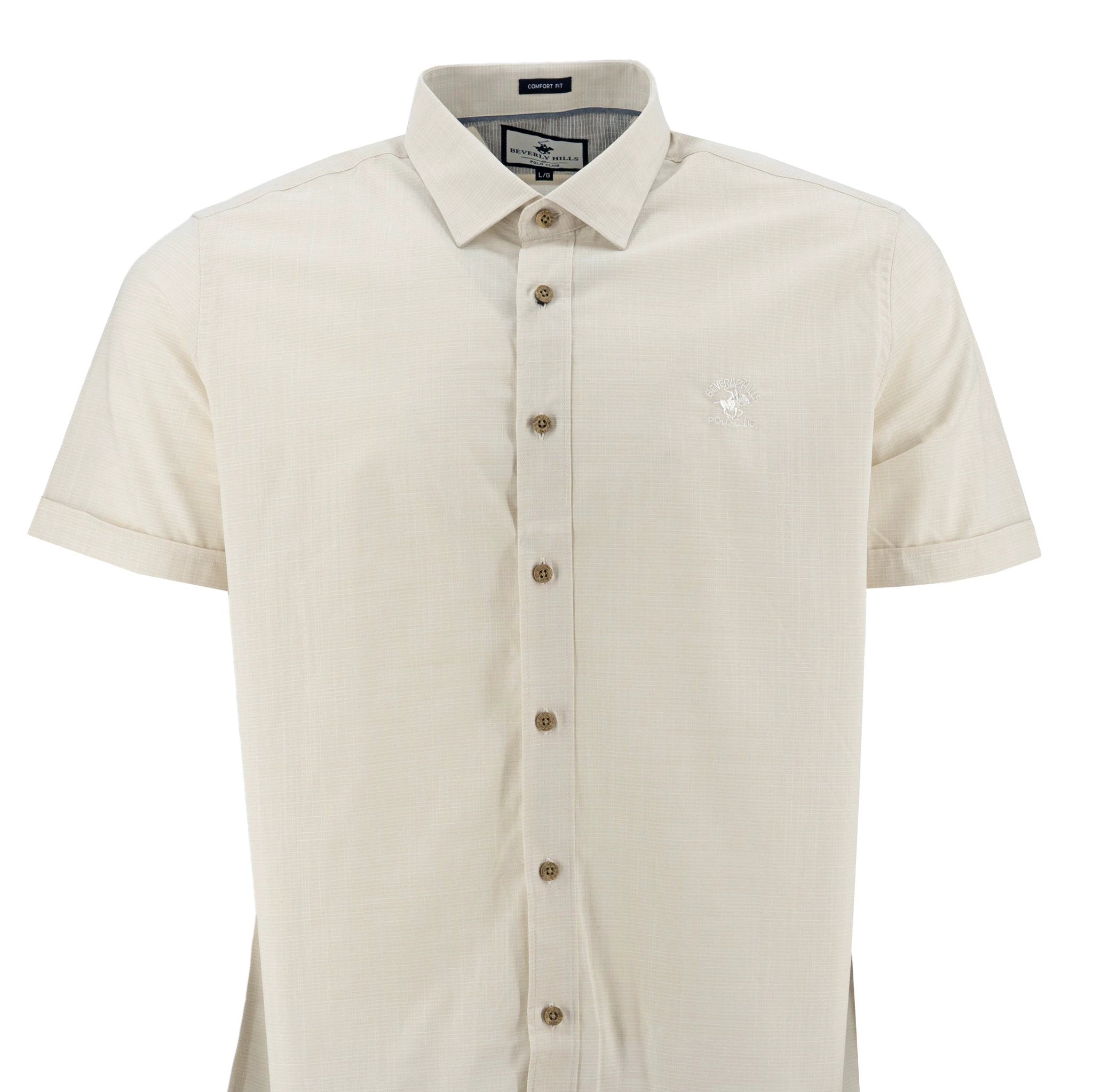 Camisa Beverly Hills Mangas Cortas Lisa Para Caballeros by Beverly Hills
