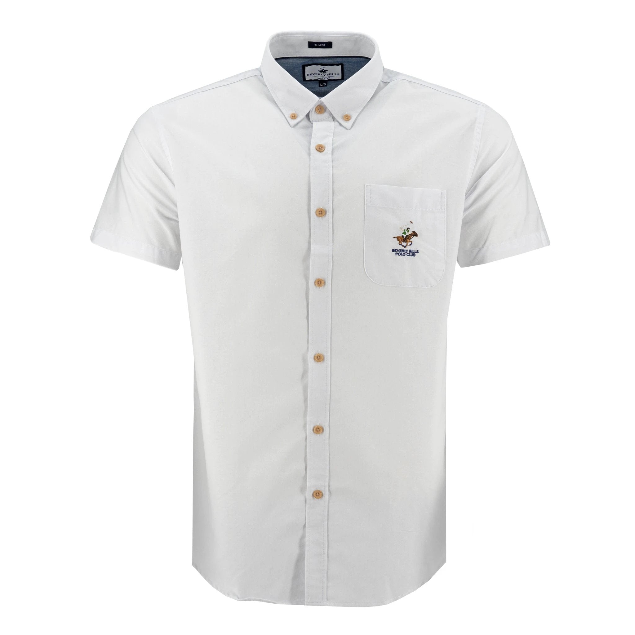Camisa Beverly Hills Mangas Cortas Lisa Para Caballeros by Beverly Hills