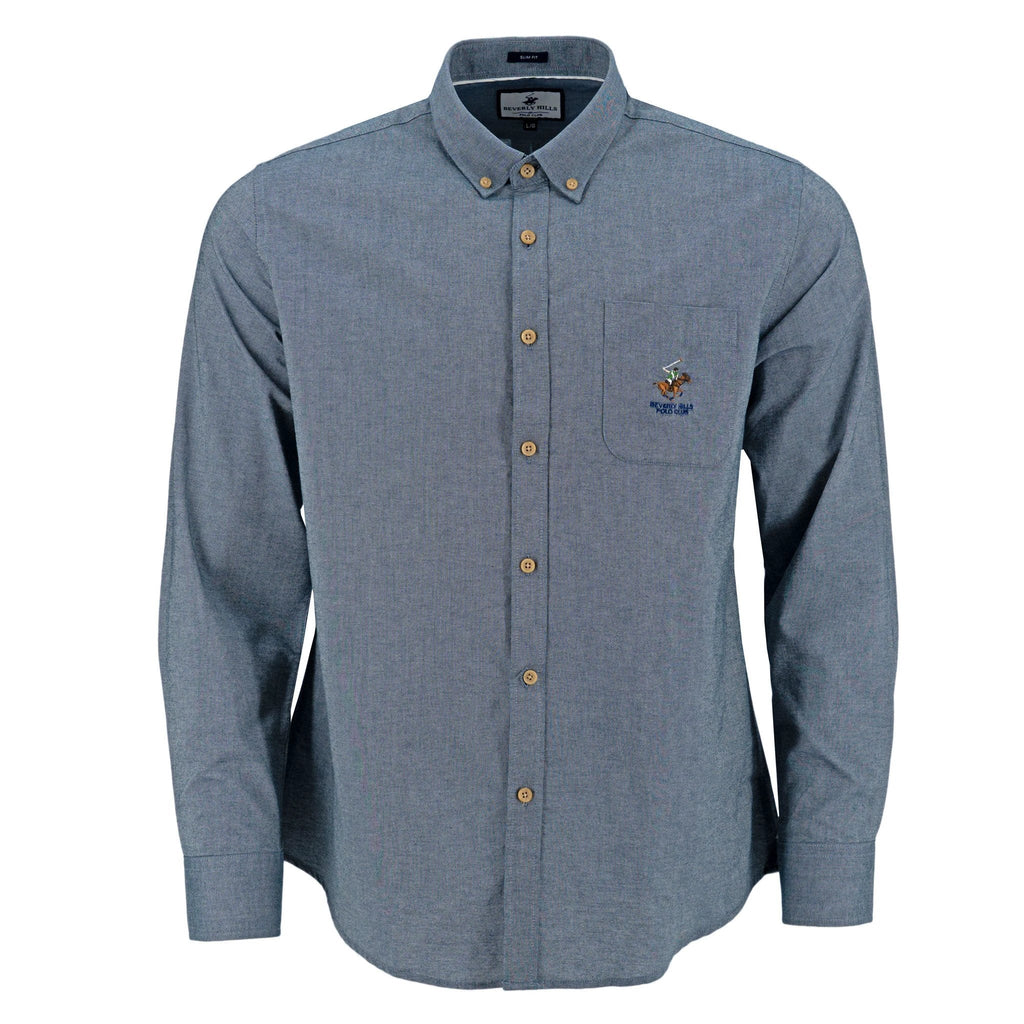 Camisa Beverly Hills Mangas Largas Lisa Para Caballeros by Beverly Hills
