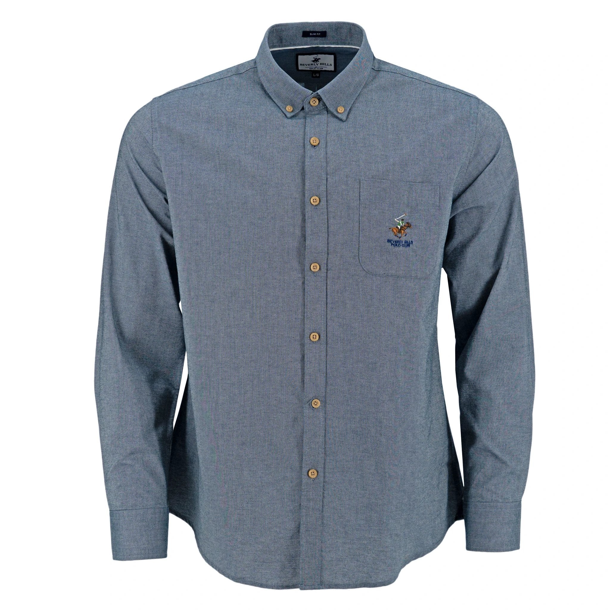 Camisa Beverly Hills Mangas Largas Lisa Para Caballeros by Beverly Hills